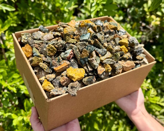 Wholesale Sea Jasper Rough Box - 20 lbs of CRAZY CHEAP Natural Raw Sea Jasper Crystals ('A' Grade Premium Quality Ocean Jasper)