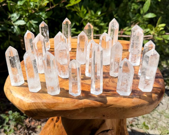 Clear Quartz Crystal Obelisks - Choose Size 1.5 - 4" Towers (6-Sided Polished Quartz Points)
