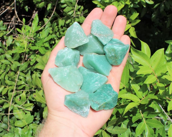 Green Aventurine Rough Natural Stones: Choose How Many Pieces (Premium Quality 'A' Grade)