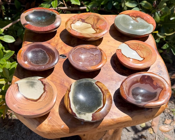 Polychrome Jasper Crystal Bowl / Natural Polished Desert Jasper Dish (Home Decor From Madagascar)