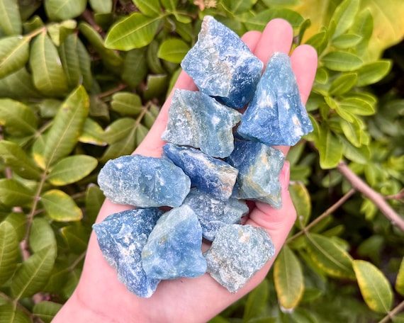 Blue Onyx Natural Raw Stones: Choose How Many (Premium Quality 'A' Grade Blue Onyx Crystals From Argentina, Rough Blue Onyx)