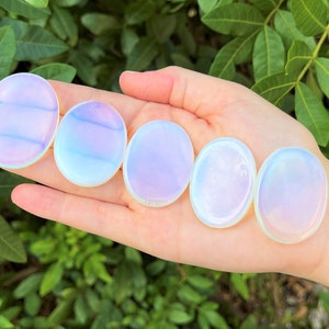 Opalite Worry Stone - Choose How Many (Smooth Polished Worry Stone, Opalite Palm Stone, Opalite Pocket Stone)