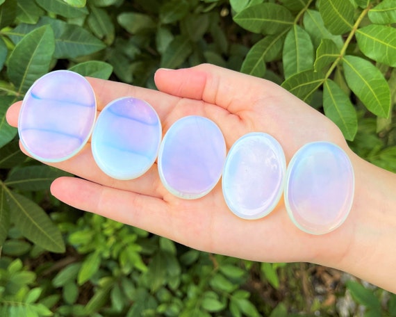 Opalite Worry Stone - Choose How Many (Smooth Polished Worry Stone, Opalite Palm Stone, Opalite Pocket Stone)