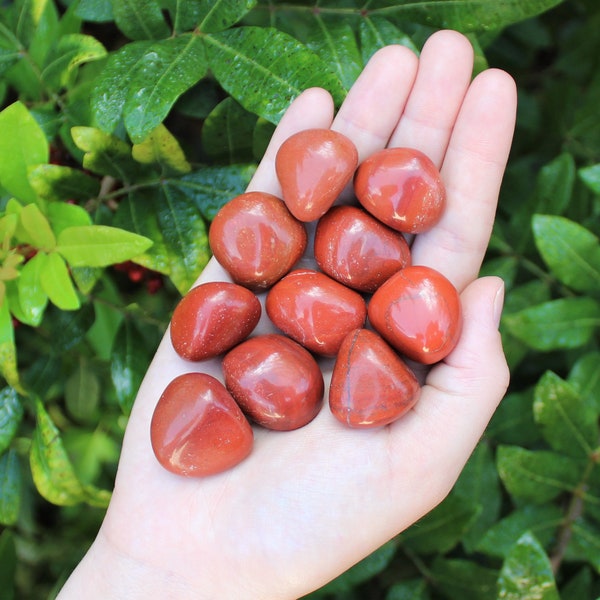Red Jasper Tumbled Stones: Choose How Many Pieces (Premium Quality 'A' Grade)