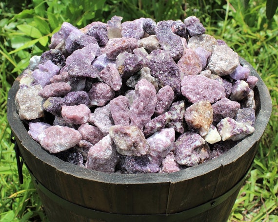 Lepidolite Raw Natural Stones: Choose Ounces or lb Bulk Wholesale Lots (Premium Quality 'A' Grade)