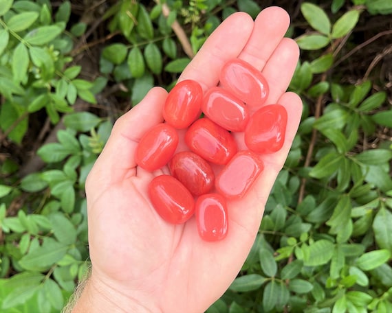 Cherry Quartz Tumbled Stones: Choose How Many Pieces (Premium Quality 'A' Grade, Strawberry Obsidian)