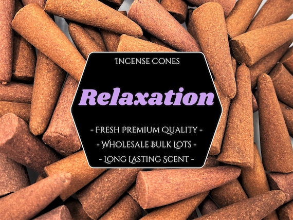 RELAXATION Incense Cones: Choose 10, 20, 50, 100 or 200 Bulk Lots