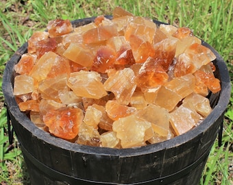 Honey Calcite Rough Natural Stones - Wholesale Bulk Lots ('A' Grade Raw Calcite Crystals)