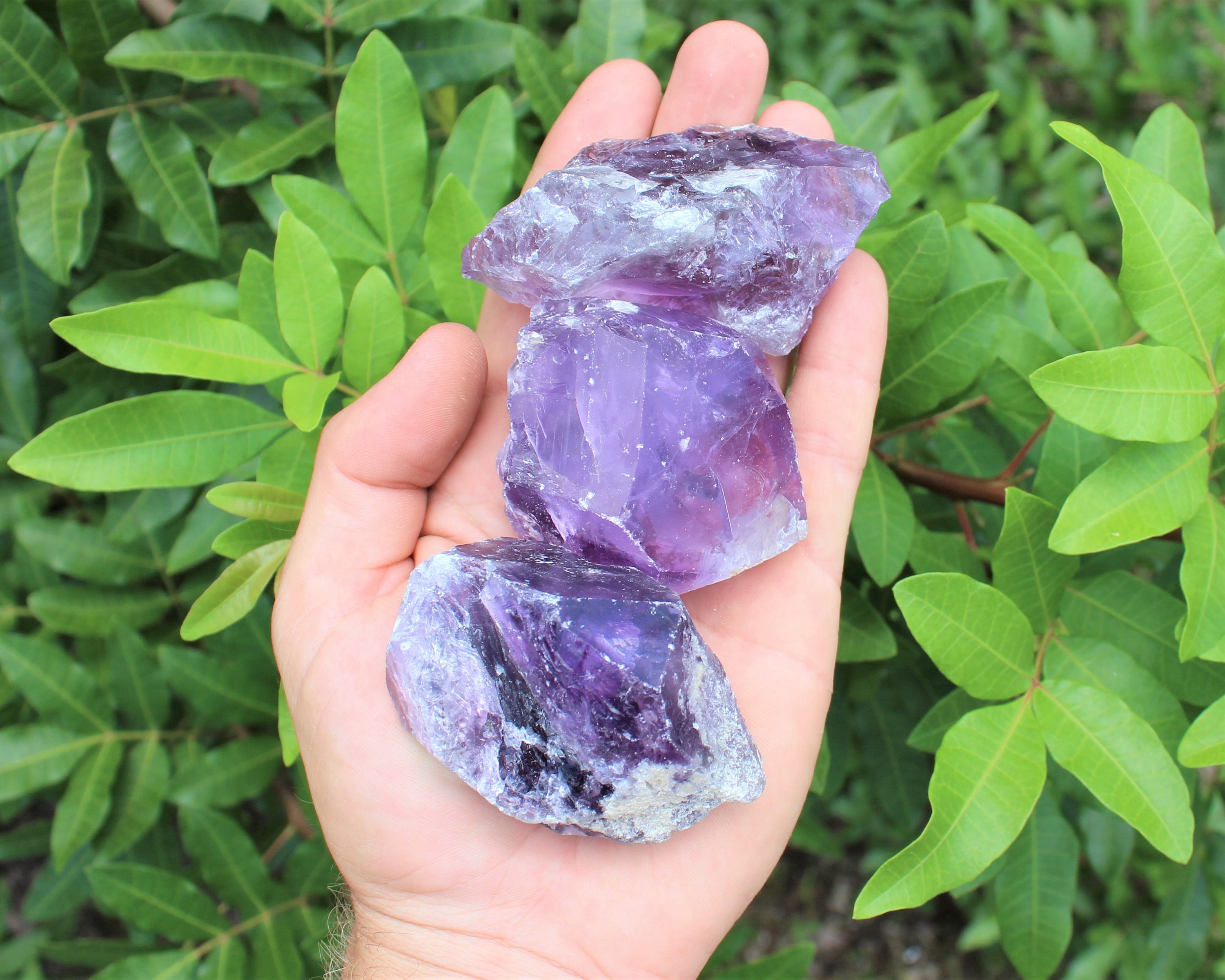 Rough Natural Amethyst, LARGE (2 - 3) Premium Grade Crystals: Choose ...