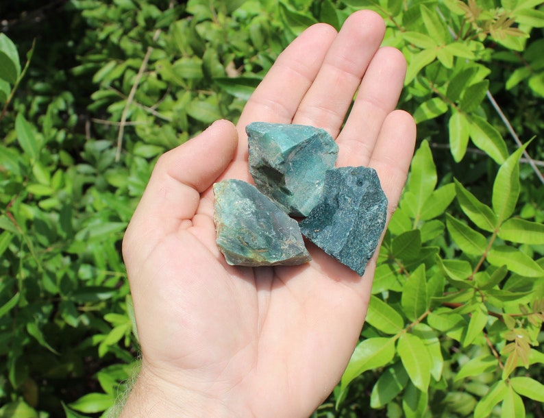 Rough Natural Moss Agate Stones: Choose How Many Pieces | Etsy