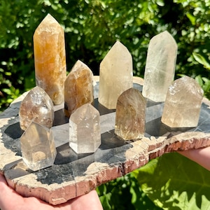 RARE Natural Citrine Obelisk - Chooose Size (Natural Citrine 6-Sided &#39;AAA&#39; Premium Quality Crystal Tower)