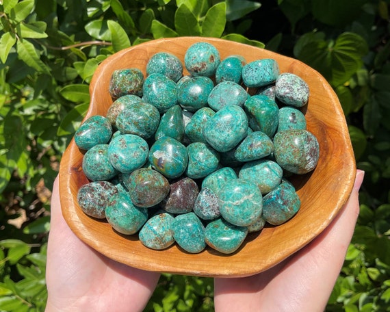 Chrysocolla Tumbled Stones: Choose Ounces or lb Bulk Wholesale Lots (Premium Quality 'A' Grade)