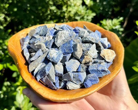 Lapis Lazuli Rough Natural Chips, 0.5 - 1.25": Choose Ounces or lb Bulk Wholesale Lots (Premium Quality 'A' Grade Raw Lapis Crystals)