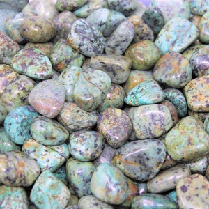 African Turquoise Tumbled Stones: Choose Ounces or lb Bulk Wholesale Lots (Premium Quality 'A' Grade)
