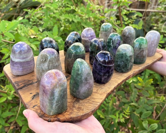 Fluorite Freeforms - Polished Free Standing Display Specimens ('A' Grade Premium Quality Fluorite Crystals, Home Decor)