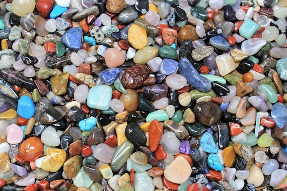 Assorted Tumbled Stones SMALL: HUGE 10 lb Wholesale Bulk Lot