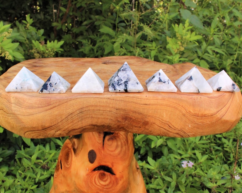 Rainbow Moonstone Crystal Pyramid