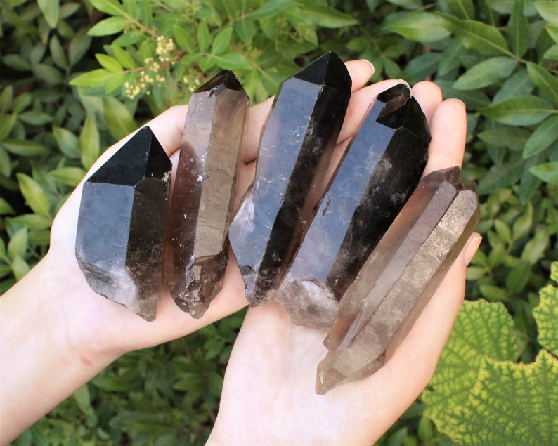 Smoky Quartz Points: 'AAA' Grade Smoky Quartz Crystal Point Choose Size Premium Quality Jumbo 3" - 4"