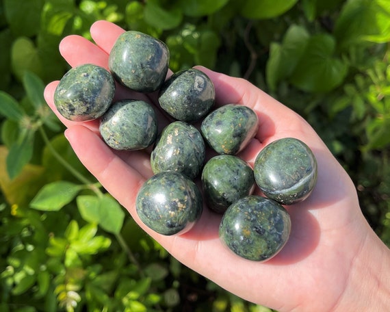 Jade Nephrite Tumbled Stones: Choose How Many Pieces (Premium Quality 'A' Grade)