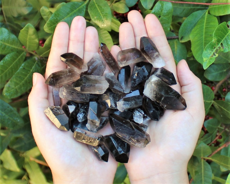 Smoky Quartz Points: 'AAA' Grade Smoky Quartz Crystal Point Choose Size Premium Quality Large 1' - 1.5"