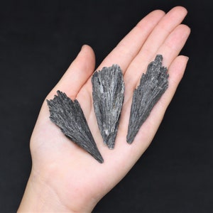 Natural Black Kyanite Blades, Premium Quality: 10-15 Piece Box Lot Premium Grade image 8