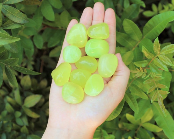 Parrot Green Onyx Tumbled Stones: Choose How Many Pieces (Premium Quality 'A' Grade)