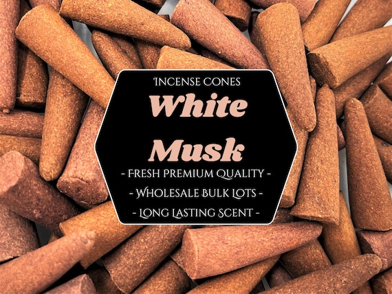 WHITE MUSK Incense Cones: Choose 10, 20, 50, 100 or 200 Bulk Lots