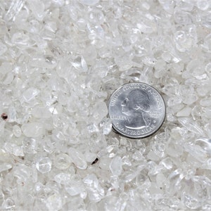 Clear Quartz Semi Tumbled Gemstone Mini Chips 3 8 mm: Choose Ounces or lb Loose Wholesale Bulk Lots 'AAA' Grade, Clear Quartz Chips image 7