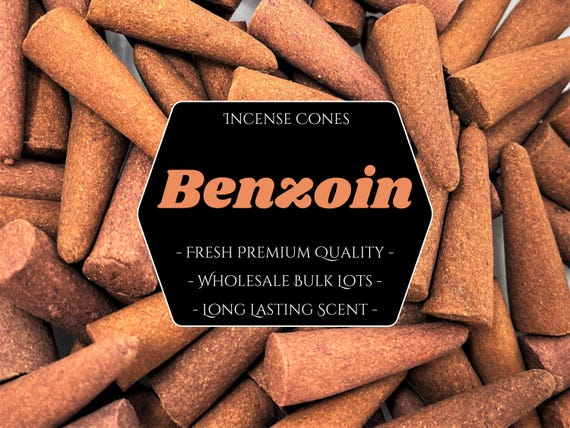 BENZOIN Incense Cones: Choose 10, 20, 50, 100 or 200 Bulk Lots