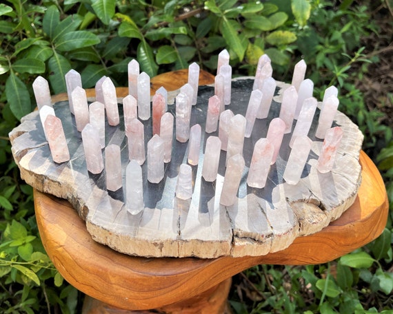 Mini Rose Quartz Point, Tiny Rose Quartz Crystal Towers: Choose How Many (Rose Quartz Obelisk, Polished Rose Quartz, Love Stone, Gift)