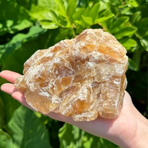 JUMBO Rough Honey Calcite Natural Crystals: Choose Size ('AAA' Grade Honey Calcite Crystal, Raw Honey Calcite)