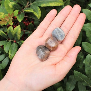 Black Moonstone Tumbled Stones: Choose How Many Pieces Premium Quality 'A' Grade 3