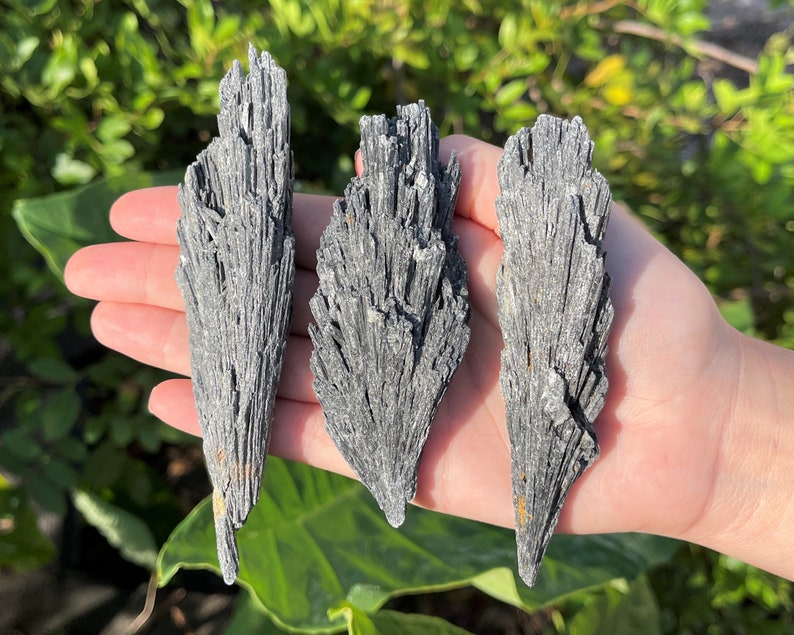 Black Kyanite Blades, Large 2 3, Extra Large 3 4, or HUGE 4 5: Choose How Many Pieces Premium Quality 'A' Grade 4 - 5"