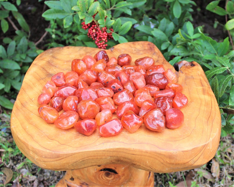 Carnelian Tumbled Stones: Choose How Many Pieces Premium Quality 'A' Grade image 4