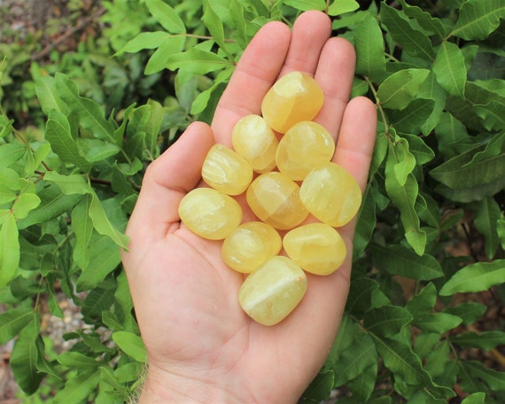 Pineapple Calcite Tumbled Stones: Choose How Many Pieces (Premium Quality 'A' Grade Pineapple Calcite Crystals)
