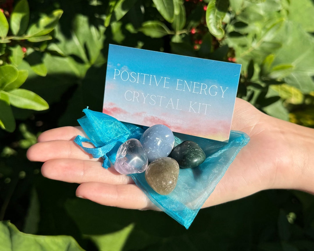 Positive Energy Crystal Kit, 4 Pcs in Organza Pouch - Most Popular ...