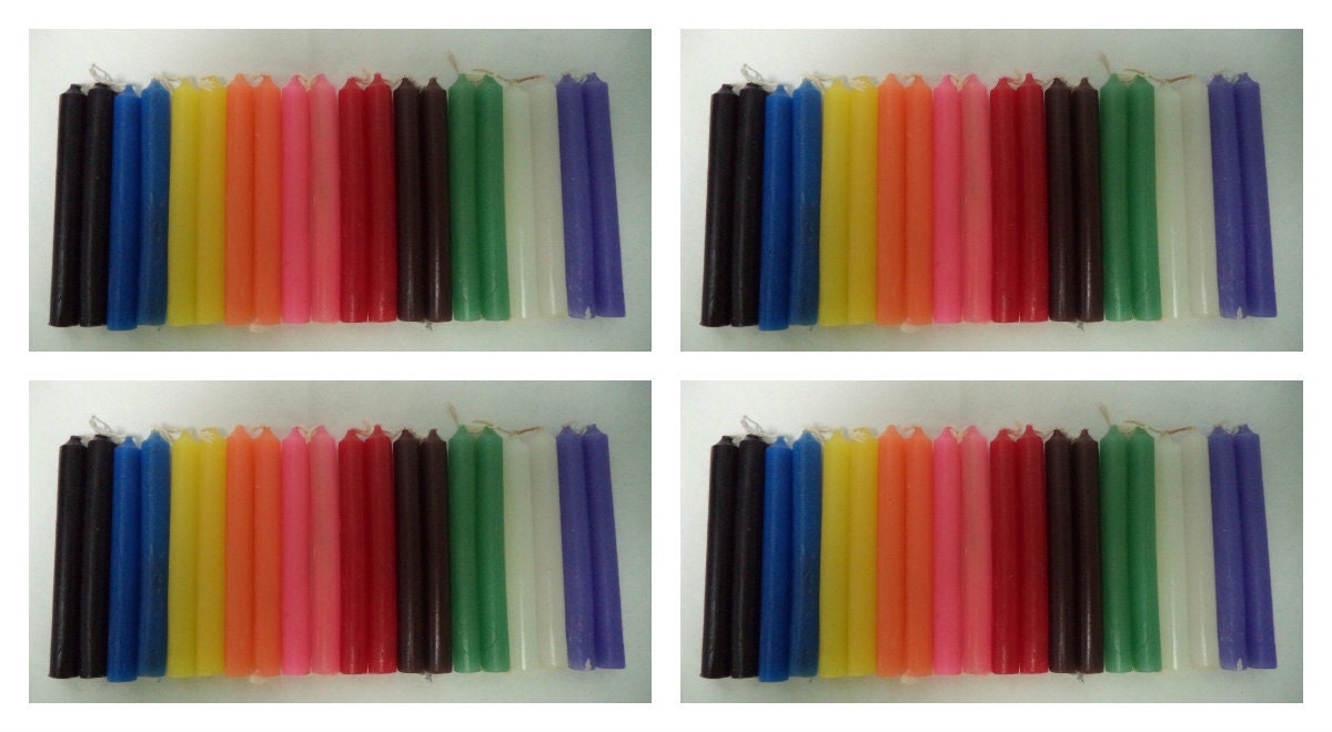 4 Chime Candles Set 20 Assorted Colors (Wholesale Spell Candles)