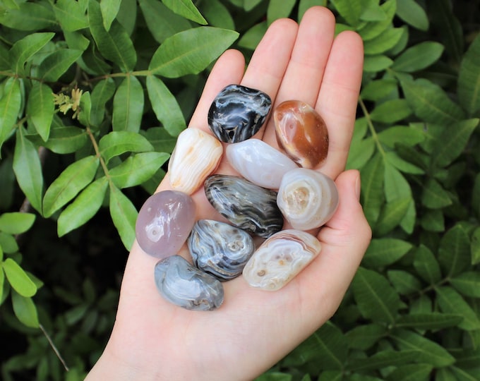 Oco Agate Tumbled Stones: Choose How Many Pieces (Premium Quality 'A' Grade)
