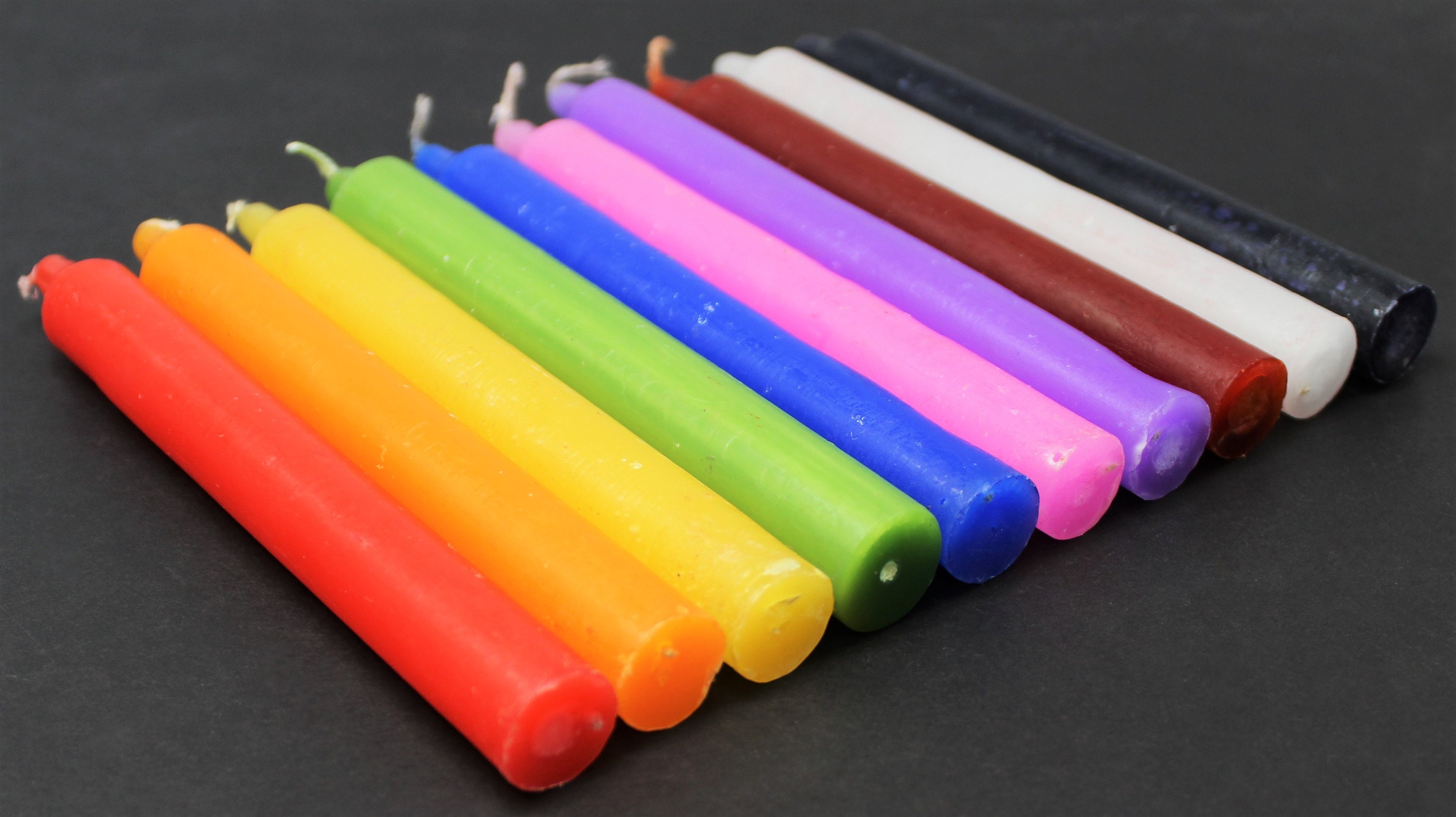 Taper Candles 6 LARGE Assorted Candles: Choose Color and Amount