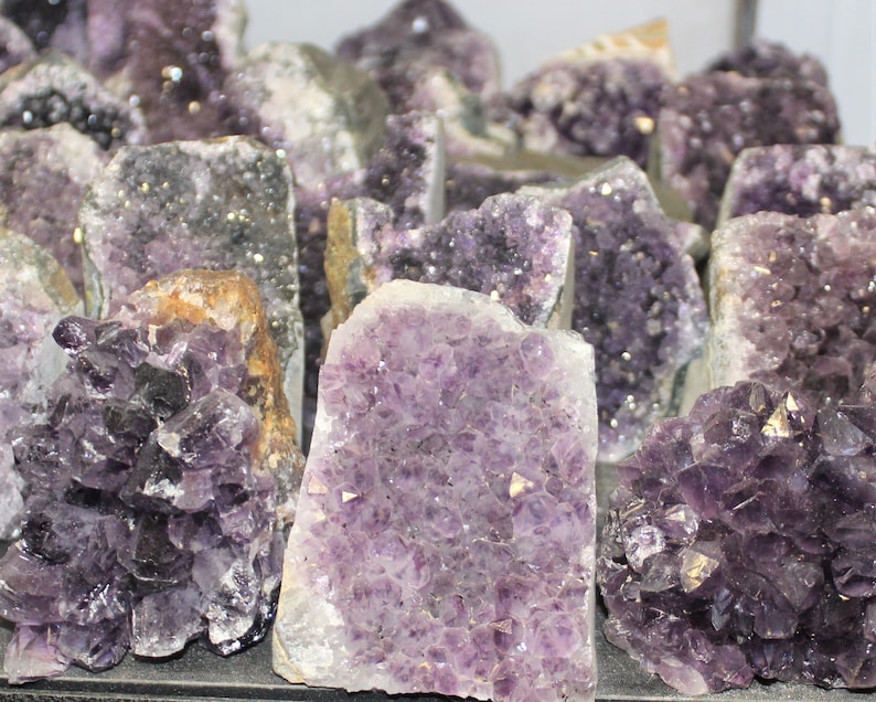 Amethyst Cut Base Clusters, CLEARANCE Quality Crystal Quartz Geodes B Grade, Crazy Cheap: Choose Size Amethyst Free Standing Crystals image 6
