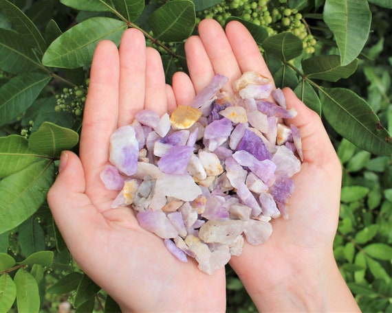 Amethyst Rough Natural Chips, 0.5 - 1.25": Choose Ounces or lb Loose Wholesale Bulk Lots (Natural Raw Amethyst Chips)