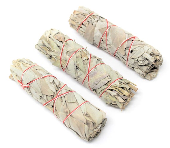 3 Pack White Sage Smudge Sticks 4" - Natural Herb Bundles for Cleansing & Craft Use