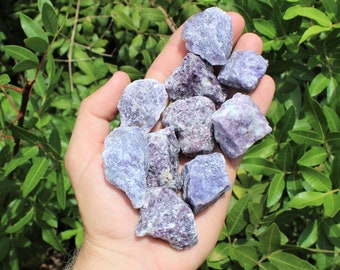 Lepidolite Raw Natural Stones: Choose How Many Pieces (Premium Quality 'A' Grade)