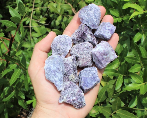 Lepidolite Rough Natural Stones: Choose How Many Pieces (Premium Quality 'A' Grade Raw Lepidolite Crystals)