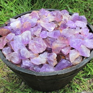 Rough Natural Amethyst (Brazil) Premium Grade Crystals: Choose Ounces or lb Bulk Wholesale Lots (Premium Quality 'A' Grade)