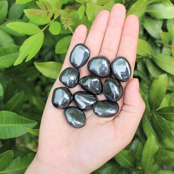 Hematite Tumbled Stones: Choose How Many Pieces ('A' Grade)