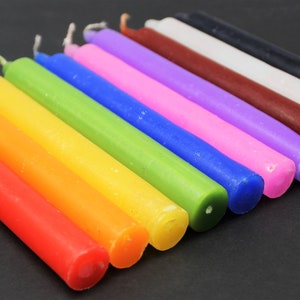 Lot de 10 grandes bougies de 15 cm 6 po. Assortiment de 10 couleurs Rapport qualité-prix élevé, longue durée de combustion image 10