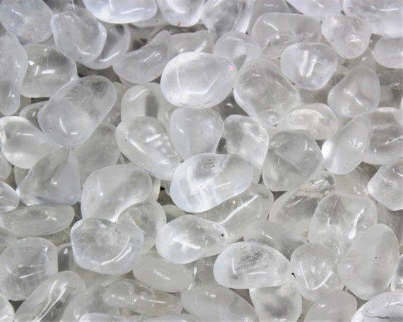 Clear Quartz Tumbled Stones: Choose Ounces or lb Bulk Wholesale Lots (Premium Quality 'A' Grade)
