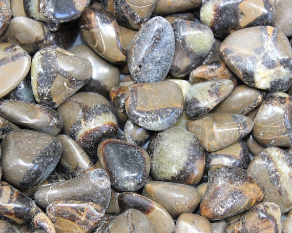 Septarian Tumbled Stones: Choose Ounces or lb Bulk Wholesale Lots ('A' Grade Premium Quality Natural Septarian Crystals From Madagascar)