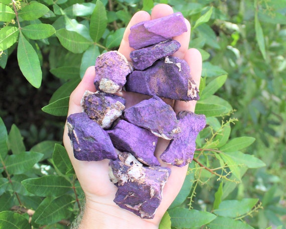 Purpurite Rough Natural Crystals, 1 - 2": Choose How Many Pieces ('A' Grade Raw Purpurite Crystals)